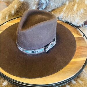 Brown Wool Fedora Hat